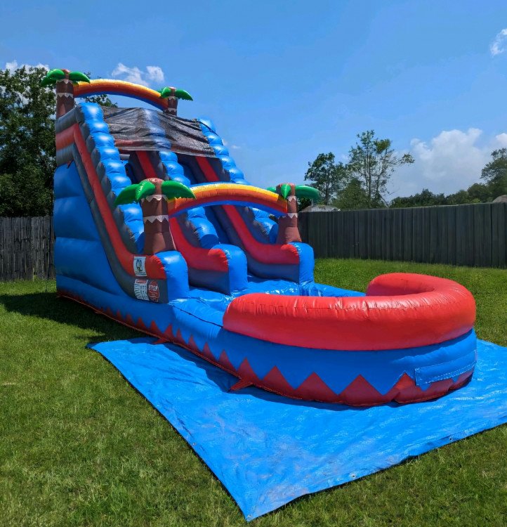 18 FT Blue Palms Water Slide