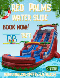 18 FT Red Palms Water Slide