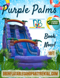 18 FT Purple Palms Water Slide