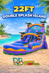 22 FT Double Splash Island (Inflated Pool)