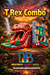 T-Rex Double Lane Combo Wet/Dry (Inflated Pool)